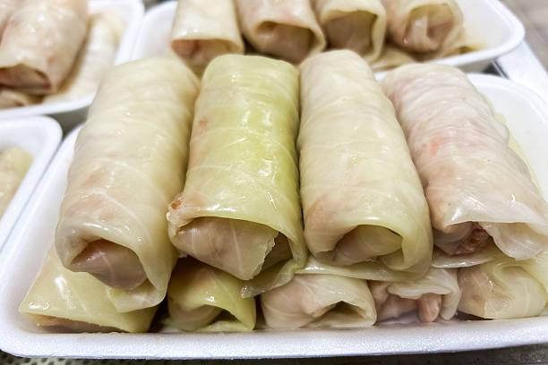 istock Delicious cabbage rolls filled with meat and rice prepared for a festive meal 2249094449