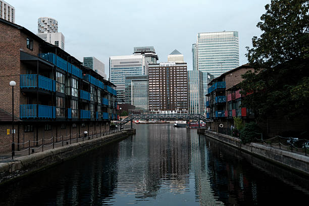 istock Canary wharf canal with modern cityscape reflections 2249113425