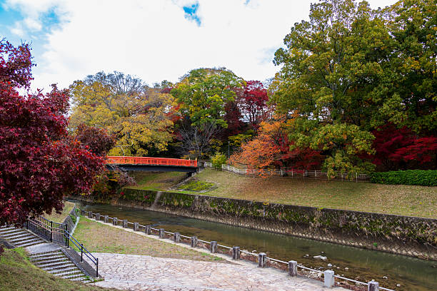 istock Tatsuta River in Nara Prefecture, colored by autumn leaves 2249118058