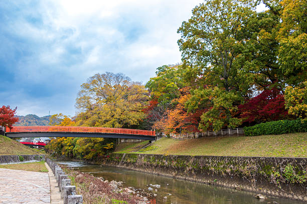 istock Tatsuta River in Nara Prefecture, colored by autumn leaves 2249118146
