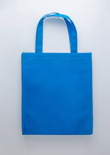 istock Blue canvas tote bag on white background. 2249125615