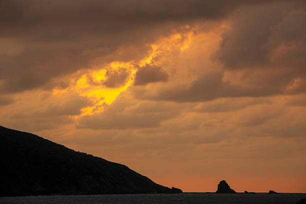 Amami Oshima Japan's creative and beautiful winter sky and sea.