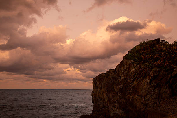 The setting sun before sunset