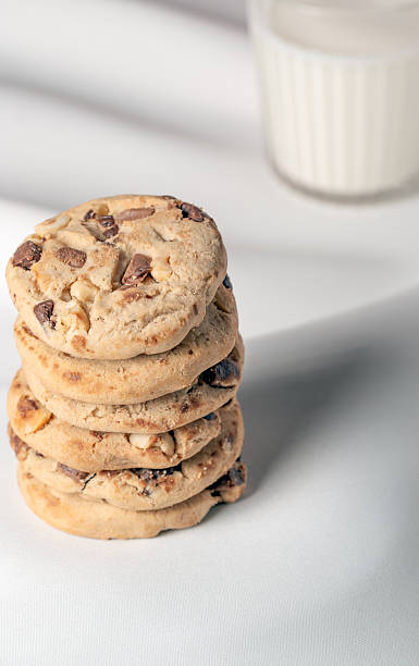 istock A stack of cookies sits on a table next to a glass of milk 2249131185