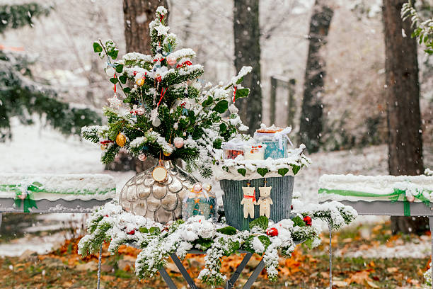 Flower arrangement in the garden