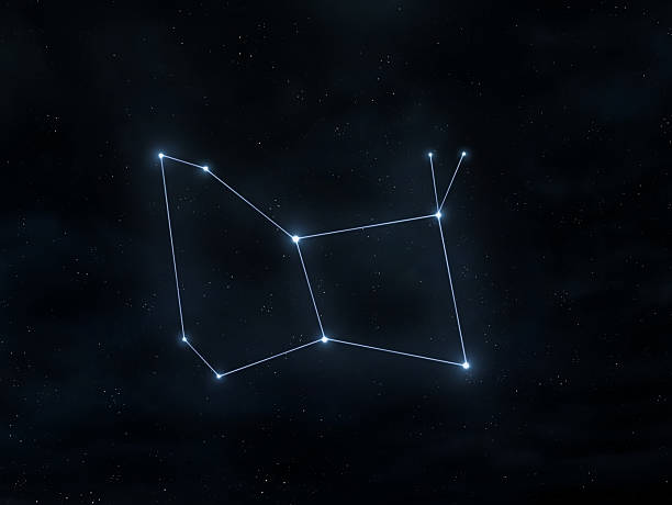 istock Lepus the Hare constellation in the night sky isolated. 2249151863
