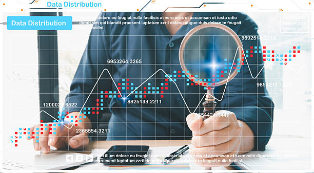 istock Businessperson analyzing digital data distribution chart magnifying glass highlighting scatter points trend insights representing data analysis business intelligence performance technology solutions 2249153924