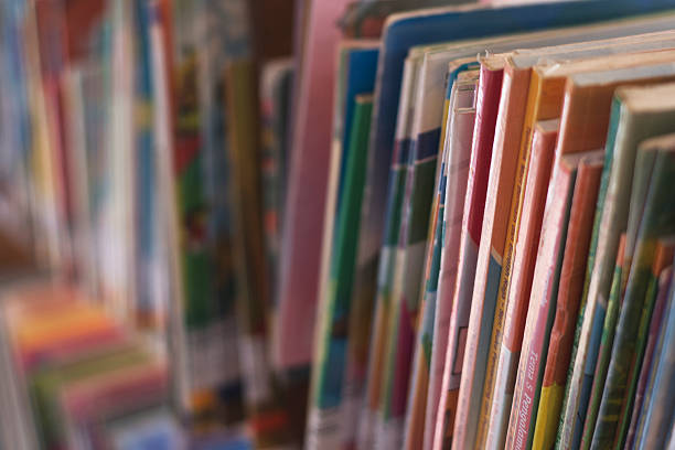 Stacked Books on a Home Bookshelf