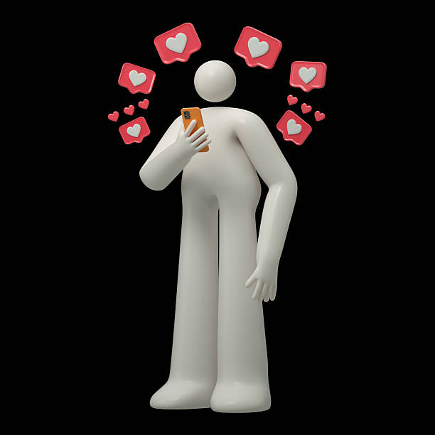 istock Man on phone surrounded by heart symbols 2249172253