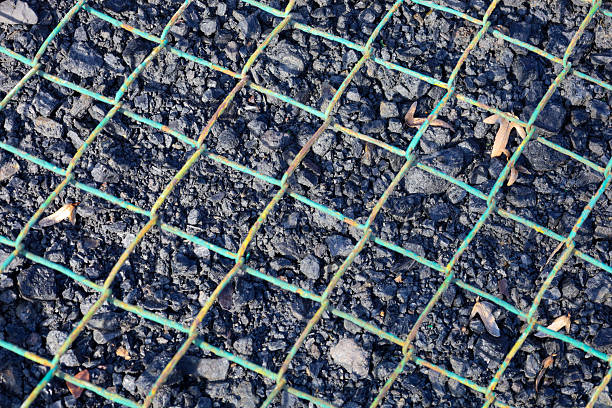 Prepared layer of gravel for building asphalt road