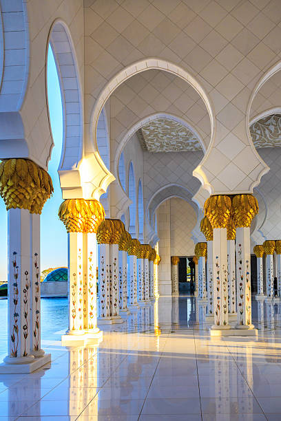 Columns of Sheikh Zayed Mosque in Abu Dhabi