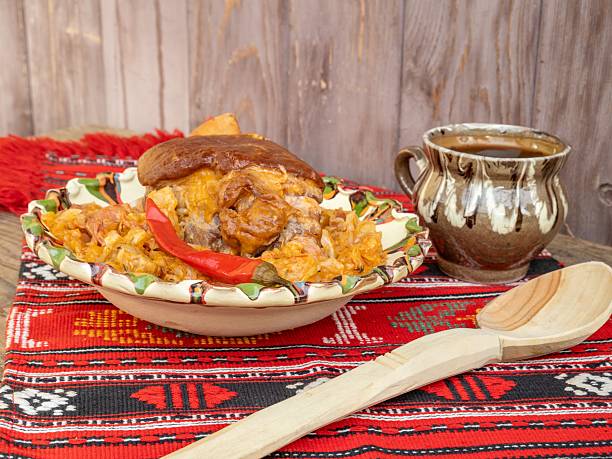 istock Traditional Eastern European dish with rustic mug. 2249182853