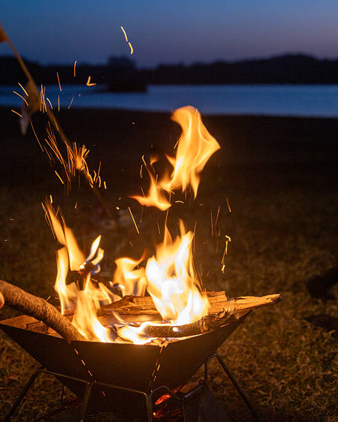 istock Camping campfire, a scene from a road trip 2249184452