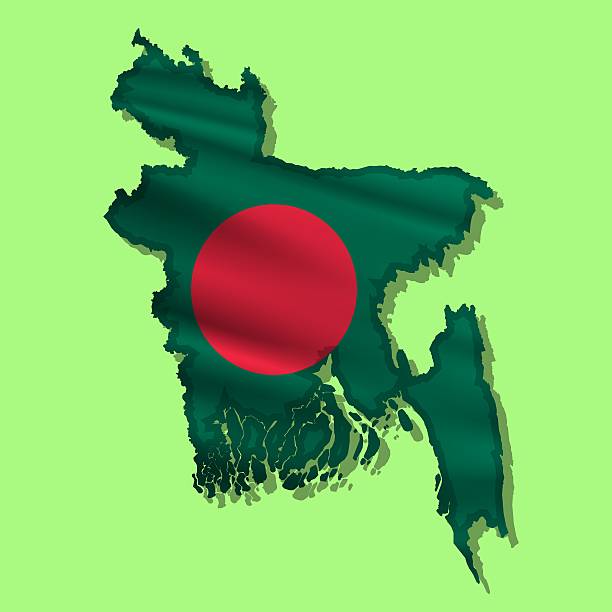 istock Vector flag Bangladesh in the form of a map 2249187116