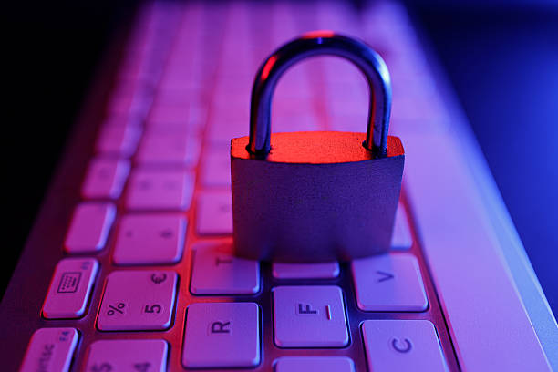 istock Cyber security lock on keyboard represents online safety in modern technology 2249187323