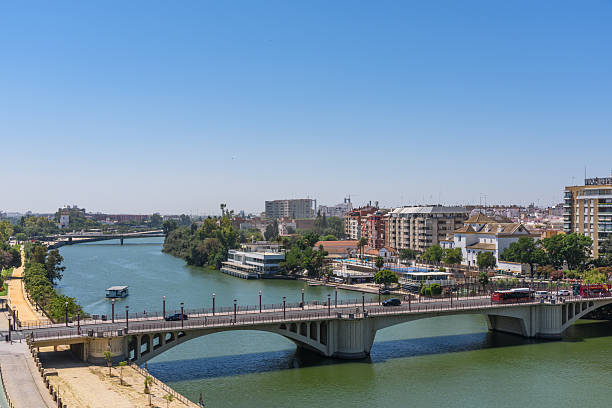 Sevilla, Spain - August 01, 2024: San Telmo Bridge (1931), Seville, Spain