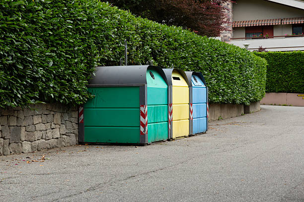istock Outdoor Recycling Containers for Sorted Waste in a Residential Area 2249192251