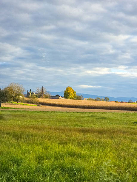 istock Dramatic Autumn Sky over a Mown Field 2249198543