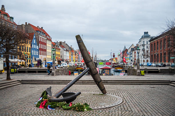 Copenhagen, Denmark - February 6, 2017. Close-up a an acnhor in a the city center of Copenhagen.