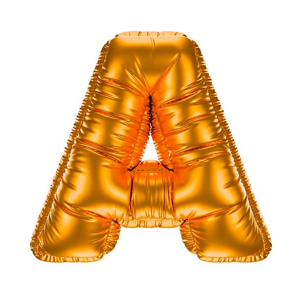 istock Golden Metallic Balloon Letter A 2249200451