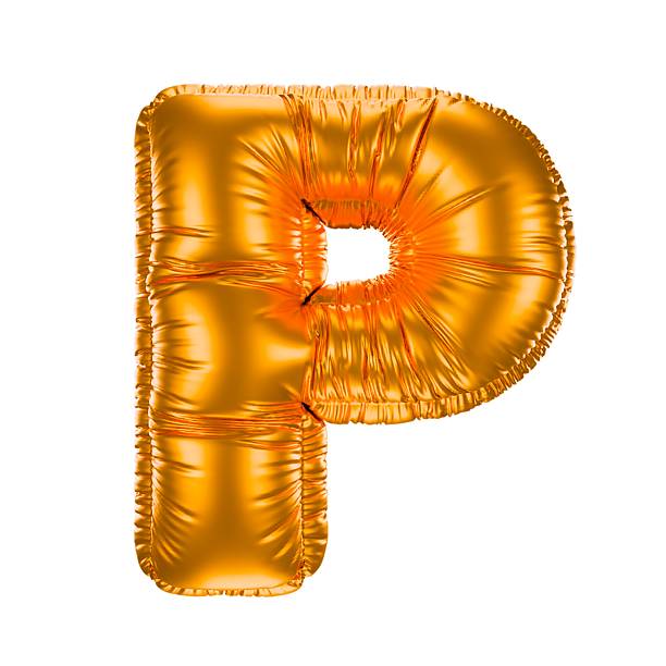 3d Golden Metallic Balloon Letter