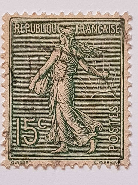 istock Vintage French “La Semeuse” postage stamp 15 centimes circa 1903–1906 2249203325