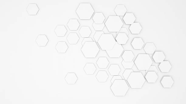 istock abstract geometric background shapes white hexagon in relief, both high and low used to add different messages to visuals or backdrop images.,3d rendering 2249204647