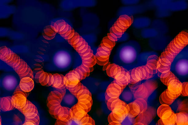 Christmas Seasonal Lights Blurred Abstract Background