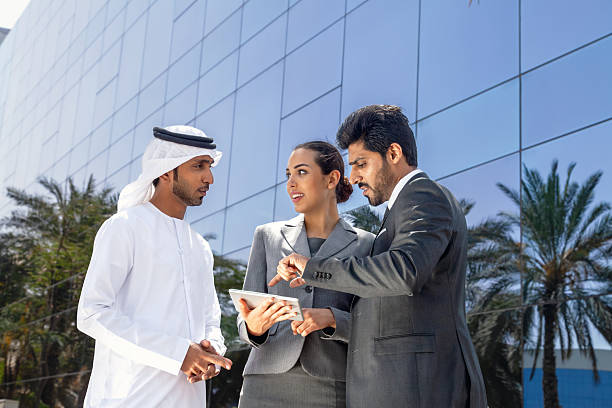 istock Collaborative Business Discussion Outdoors in Dubai UAE 2249206230