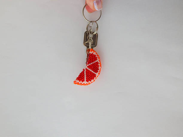 istock Colorful bead key chain on a white background 2249208822