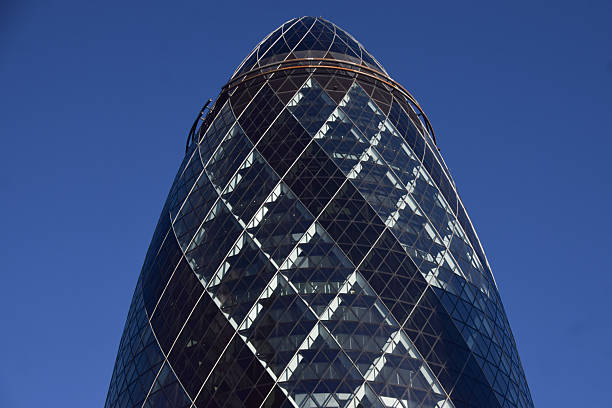 London, UK - November 30 2025: exterior view of 30 St Mary Axe, known as the Gherkin building