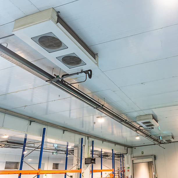 istock Refrigeration installation with isothermal panels for industrial warehouse for food preservation. 2249224794