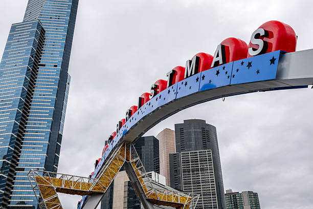istock Evan Walker Bridge adorned with Christmas decorations, and Melbourne’s downtown, Victoria, Australia. 2249225357