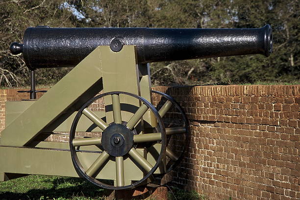 Moscow, Russia, 05 June 2019: Landscaping Park Zaryadye. Located near the red square and the Kremlin. Exposition of ancient weapons in the interior of the historic walls of Kitay Gorod
