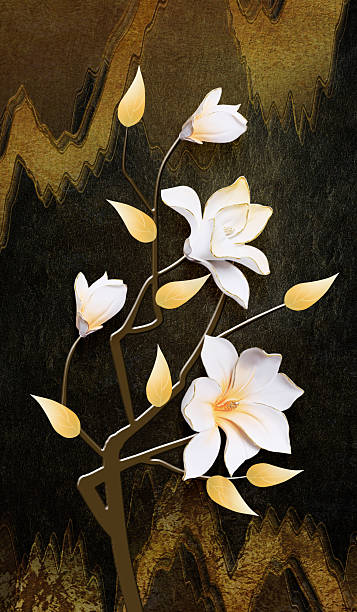 The picture painted with acrylic paints.