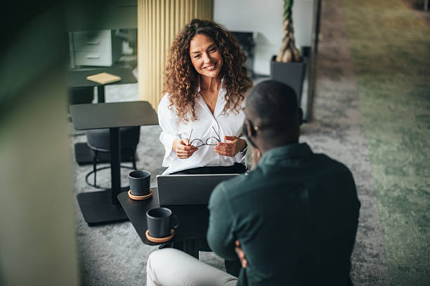 Business partners on meeting