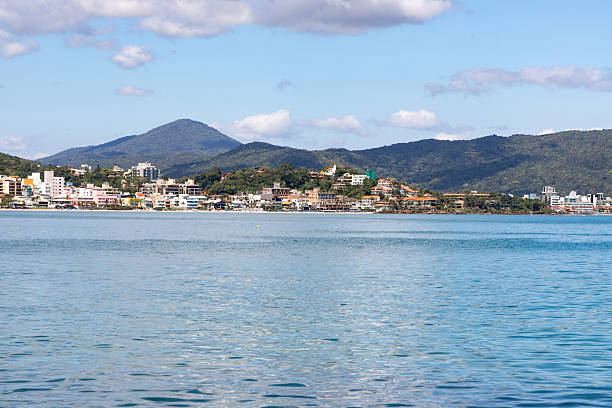 istock Buildings in Bombinhas beach with mountains and forest in background 2249240810