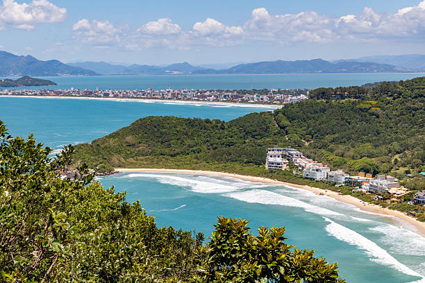 istock Quatro Ilhas beaches with buildings, mountains, forest and Mariscal beach in background 2249240850