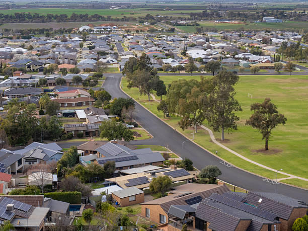 istock Suburban houses and farm land 2249242432