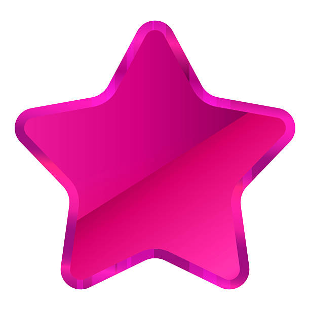 istock 3D pink realistic star isolated on white background. Festive holiday icon. Celebration concept, metallic gold shape. Invitation mock up 2249248286