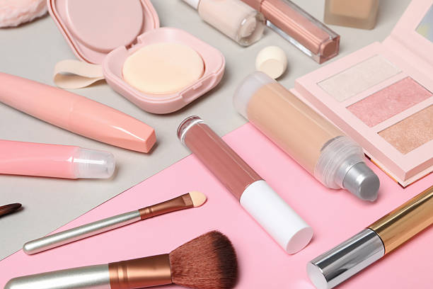 istock Concept of different female accessories, different cosmetics 2249256383