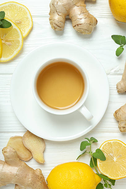 istock Cold treatment, healthcare concept - tea with ginger 2249257713
