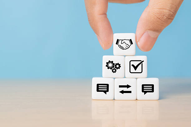 istock Concept of collaboration on white dice 2249260711