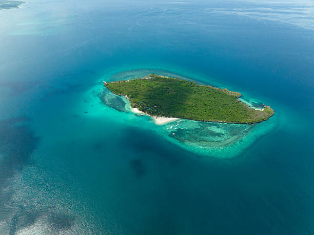 istock Seascape with tropical island. 2249261390