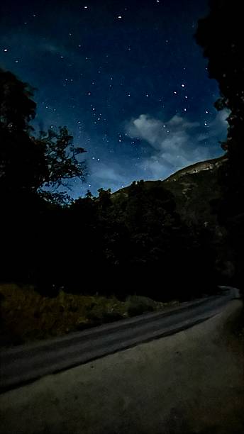 istock Natural Background Two Lane Highway Against Night Sky • Uintah National Forest 2249264870