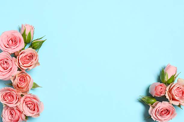 istock Beautiful composition with peony roses on color background 2249266910