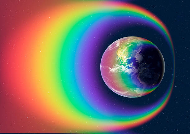 istock Earth day concept - Rainbow surrounds the Planet Earth 2249268691