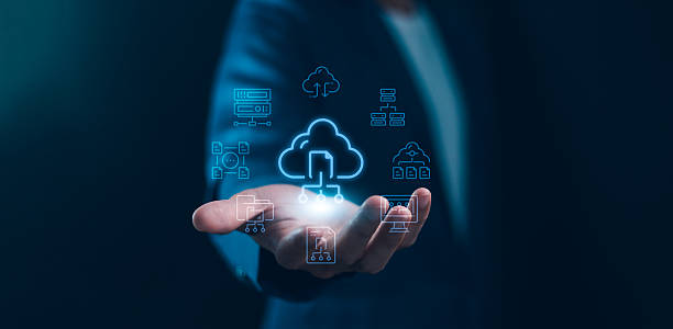 istock A professional holds futuristic cloud data icons, symbolizing digital network storage, modern business computing, infrastructure management, security, and global technology transformation. 2249277710
