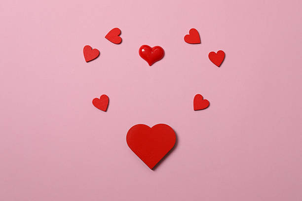 istock Valentine's Day card with hearts, on a pink background. 2249278508