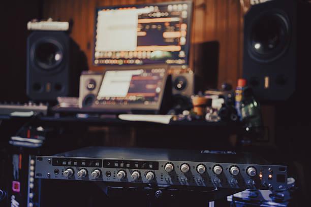 istock Music equipment in the home studio 2249285467